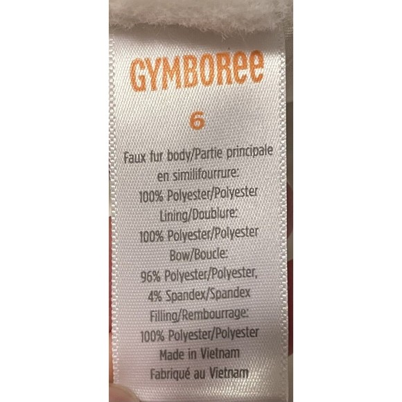 Gymboree Girls White Faux Fur Cape Family Celebrations Bunnys Tail Size 6 - Picture 5 of 5